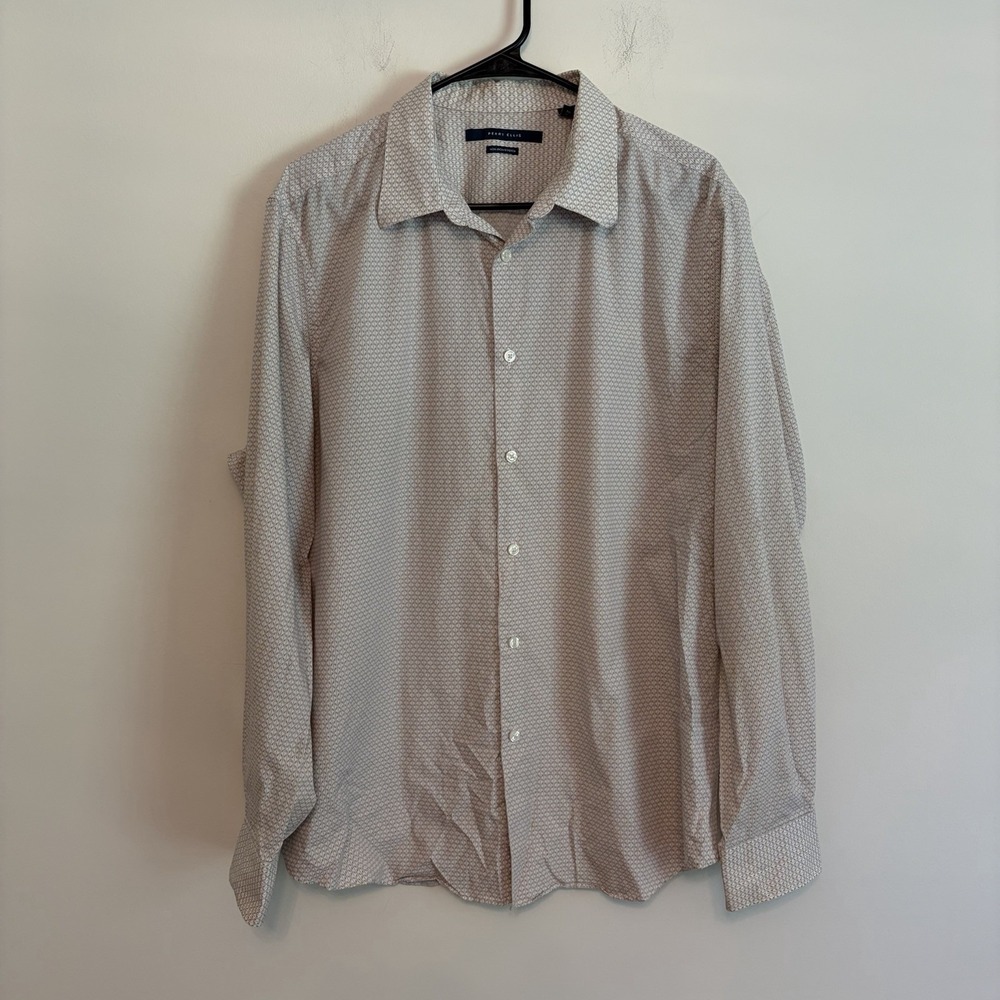 Perry Ellis Men's Button‎ Down Long Sleeve Dress Shirt XL Cotton Patterned